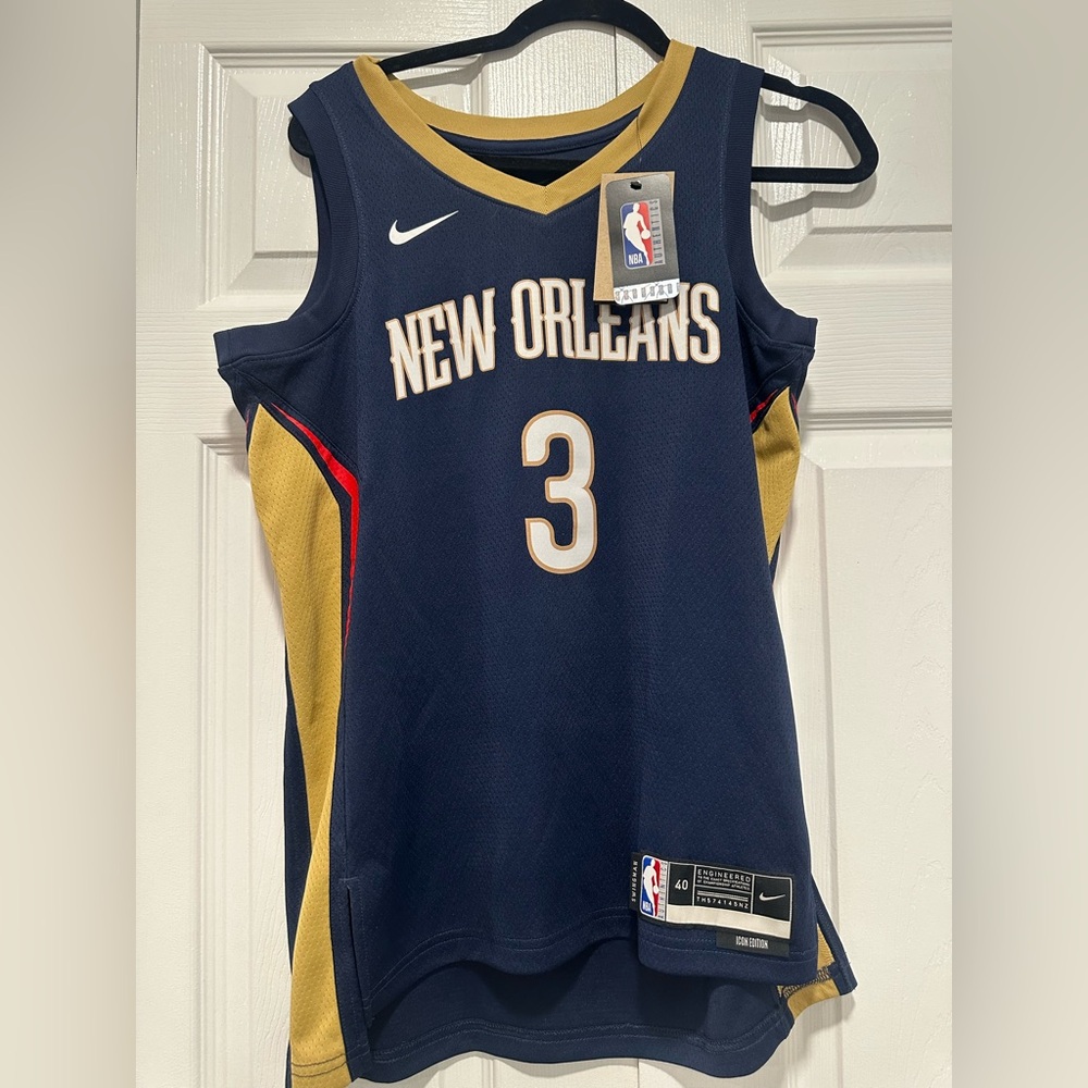 Men’s Nike Blue and Gold Basketball Jersey